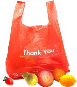 Logotipo personalizado huecograbado impreso camiseta bolsas de plástico HDPE/LDPE mango de chaleco materiales reciclados para uso en supermercados - Product Image 3
