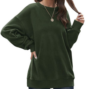 Sweat-shirt pour femme en polaire 100% polyester, imprimé personnalisé, col rond, respirant, logo sur le devant, streetwear - Product Image 1