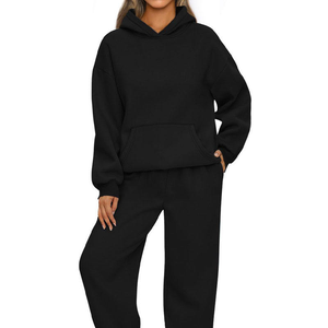 OEM Custom Logo Casual Jogging Suit Blank Cropped Hoodie and Lounge <b>Women</b> Tracksuit 2 Two Piece <b>Set</b> for <b>Women</b> <b>Jogger</b> Sweatpants - Product Image 4