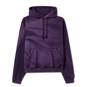 Sweat à capuche élégant pour hommes résistant à plusieurs coton mélangé 100% polyester tissu tricoté couleur unie - Product Image 1