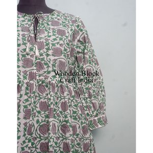 Robe maxi en coton bio, imprimé floral bohème, lavable, tissée à la main, décontractée pour femmes, été - Product Image 2