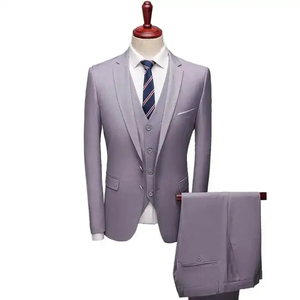 Conjunto de Traje de Negocios para Hombre a la Moda - Material Transpirable Antiarrugas de Spandex/Nailon para Oficina, Bodas y Uso al Aire Libre - Product Image 1
