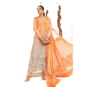 Trajes de mujer paquistaníes de estilo excepcional con bordado completo en la parte delantera, bordado en red y trabajo manual, Shalwar Kameez para Eid y bodas. - Product Image 1