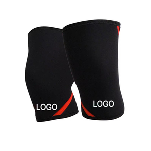 Coudières en néoprène noir et rouge, manchons de protection absorbant les chocs, à enfiler, universels, unisexes, pour le sport, toutes saisons - Product Image 5