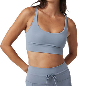 Stocks d'usine Soutien-gorge de sport pour femmes confortable, léger, respirant, soutien moyen, séchage rapide, vêtements de sport de course à pied, personnalisable - Product Image 1