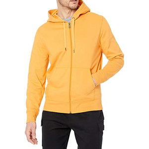 Sweat à capuche zippé premium pour homme, couleur orange rouille |   Veste à capuche en molleton de coton épais |   Vêtement de rue urbain personnalisé à étiquette privée - Product Image 6