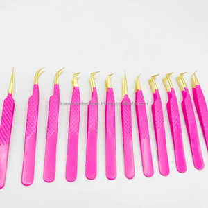 Kit de pinces à épiler de précision antistatiques en acier inoxydable de qualité supérieure, design personnalisé, couleur personnalisée, pour les soins de beauté - Product Image 5