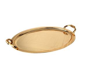 Gold Finished Steel Chocolate Tray Premium Quality Handmade Chocolate Platter Oval Shape Luxury Chocolate Tray - Product Image 1
