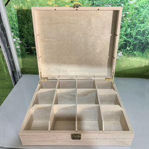 กล่องไม้ฝาปิดบานพับหลายช่องพร้อมกล่องใส่ของแบ่งช่องกล่องชาแบบถอดได้กล่องชากาแฟเครื่องประดับ - Product Image 4