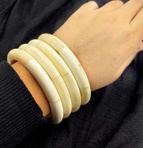 Bracelet en os de buffle naturel, fabrication artisanale, bijoux en os de buffle pour les mains - Product Image 5