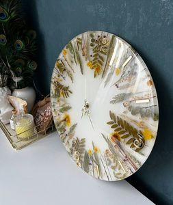 RELOJ DE PARED DE RESINA ICONO CON Reloj de pared de diseño artístico hecho a mano único Arte de resina de La India - Product Image 5