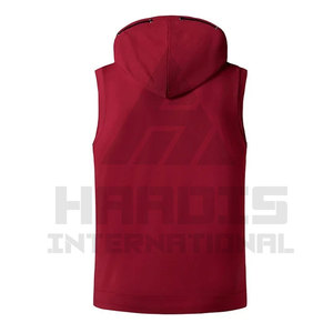 Sweat à capuche de sport sans manches au design simple pour hommes, sweat à capuche léger sans manches pour fitness, musculation, entraînement, gym, vente en gros - Product Image 6