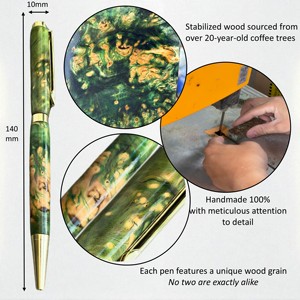 Colección Amethyst: Bolígrafo de Madera Estabilizada de Lujo Hecho a Mano con Punta de 0.7mm, Regalo Empresarial, Recuerdo de Boda - Product Image 4