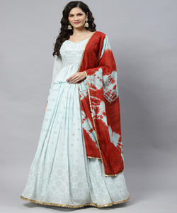 Prix de gros sur Designer Georgette Broderie Séquence Travail Lehenga Choli Dupatta Style Indien Vêtement Ethnique ApparelGarment - Product Image 5