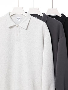 Moda de fabricante, ropa de calle, sudaderas con capucha y pulóver para hombre, cuello vuelto y diseño de cremallera, 100% algodón puro - Product Image 3