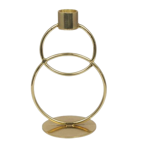 Handmade Metal Creative Candle <b>Stand</b> with Gold Finish Modern Design Eco-Friendly for Hotels Resorts & Events Parties Indoor Use - Product Image 1