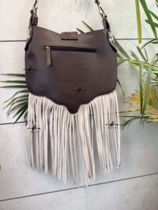 Hot bán New thiết kế da thật Handmade Túi Xách Thêu Boho phong cách rìa túi cho phụ nữ - Product Image 2