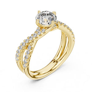 Anillo de Oro Amarillo de 14K con Diamante Cultivado en Laboratorio para Mujer |   Compromiso y Boda |   Joyas Chapadas en Oro para Uso Diario |   Diamante Cultivado Nuevo - Product Image 6