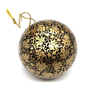 Adornos navideños ecológicos de papel Mache de 8 cm Decoraciones festivas para árboles - Product Image 6