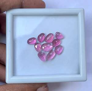 Lote de Piedras Preciosas de Rodolita 100% Natural, Forma Libre, Facetadas en un Lado, Piedras Preciosas Semipreciosas de Granate a la Venta - Product Image 1