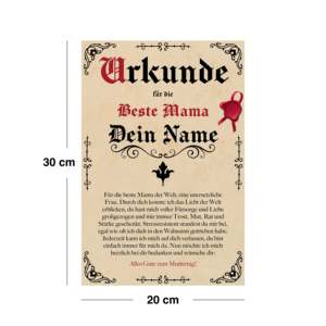Certificado Personalizado para el Día de la Madre 20x30 con Nombre a Elección, Set de Regalo Perfecto - Product Image 2