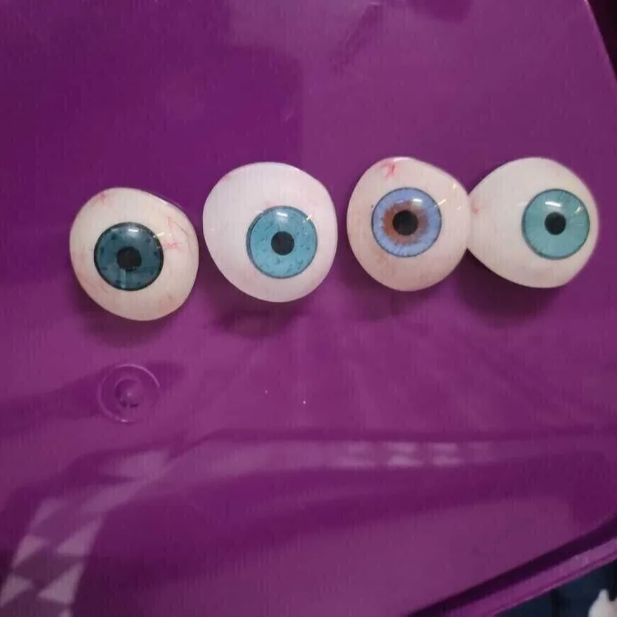 Hot Sale SS Manufacture ARTIFICIAL EYES LAVENDER BLUE MIX COLOUR REALISTIC PROSTHETIC EYES SET OF 4 EYE...