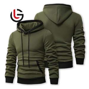 Personalizable 300 GSM gris Vintage poliéster sin forro polar con capucha 100% algodón cálido elegante chaqueta con capucha de invierno para hombres - Product Image 1