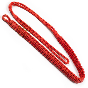 Lanière d'épaule tressée jaune soie régimentaire ruban de tissu de logo personnalisé pour uniformes de cérémonie - Product Image 3