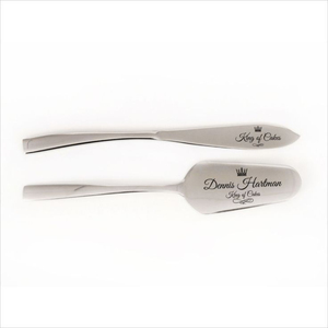 Vente en gros de couteaux à gâteau de mariage en acier inoxydable plaqué or de luxe 2 pièces Ensemble de serveur Conception personnalisée pour les restaurants - Product Image 3
