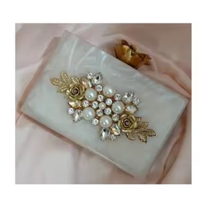 Crescent Crafts bolso de mano de Metal de resina bohemio de lujo para niñas damas Boda nupcial bolso de noche cadenas para viajes - Product Image 2