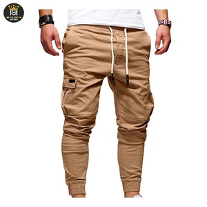 Pantalon décontracté pour homme, brodé, streetwear, vente en gros, coupe régulière, respirant, toile, cargo, hip hop, design, poches - Product Image 2