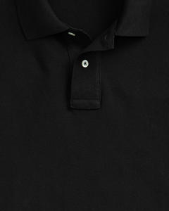 Polos de Golf negros ajustados con logotipo personalizado de malla icónica de alta calidad para hombre, ropa de calle informal de manga corta de algodón, polos de gimnasio - Product Image 6