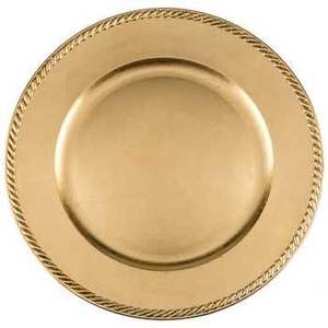 Placa de cargador de lujo, forma redonda, diseño personalizado, plato para servir alimentos, disco, cargador decorativo, bandeja de plato - Product Image 2
