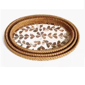 Plateau à chocolat design, forme arrondie, vaisselle d'hôtel, fait à la main, vente chaude, vaisselle de mariage, plateau de service au prix de gros - Product Image 2