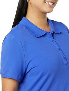T-shirt polo slim en coton doux et confortable pour femmes de qualité supérieure Tissu respirant avec impression de logo personnalisé de haute qualité pour l'été - Product Image 5