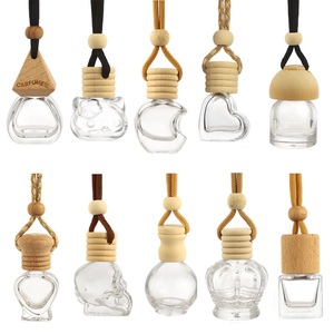 Bán Buôn 5Ml 10Ml Frosted Glass Xe Làm Mát Không Khí Treo Khuếch Tán Hương Thơm Với Gỗ Cap Trang Trí Nội Thất Chai Nước Hoa 3Ml 8Ml 15Ml - Product Image 2