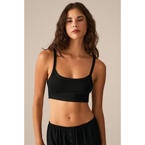 ETHIQUET WISIN Bustier court à bretelles en tissu doux et extensible pour femme - Product Image 2
