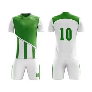 เสื้อฟุตบอล100% วัสดุโพลีเอสเตอร์เสื้อทีมกีฬากางเกงขาสั้นเยาวชนและท็อปส์ซูพร้อมถุงเท้าชุดฟุตบอลแบบระเหิด - Product Image 2