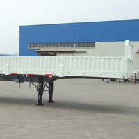 Semi-remorque plateau 40 pieds à 3 essieux, directement de l'usine, avec ridelles latérales efficaces pour le transport de marchandises