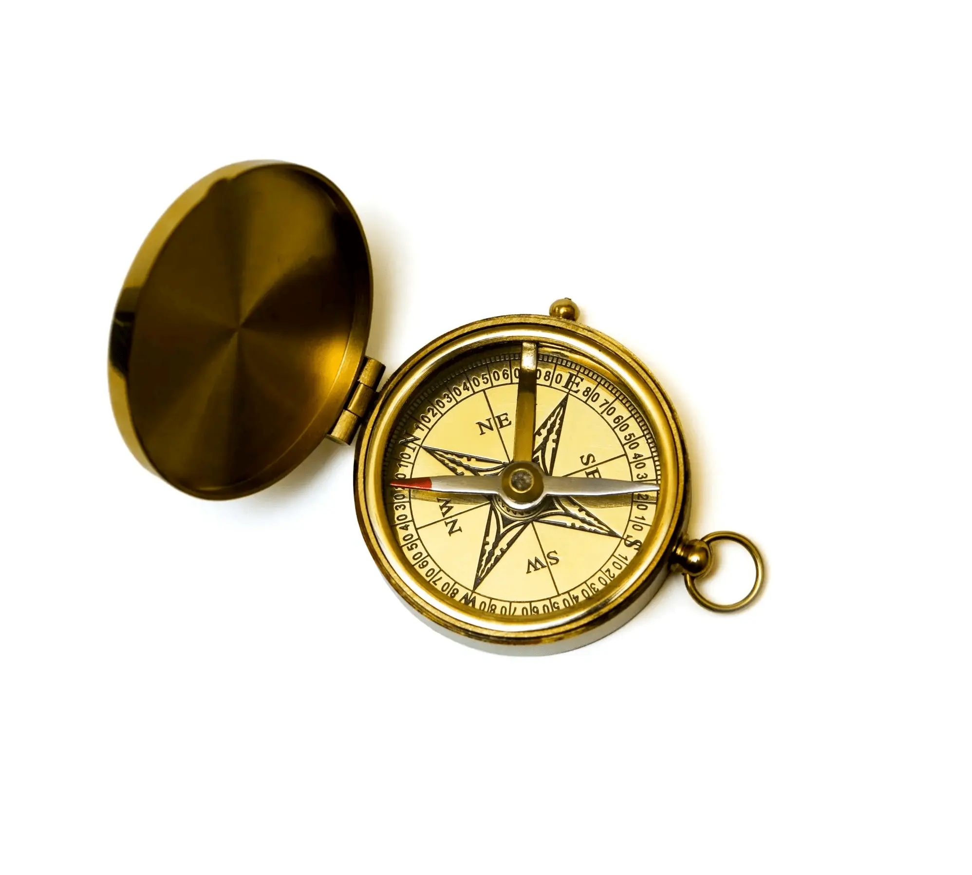Compass Gold Pocket Compass for Wild Survival Navigation