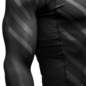 Vente en gros vierge OEM imprimé Compression court manches longues MMA Jiu Jitsu Logo personnalisé Rash Guards Bjj Rash Guard - Product Image 3