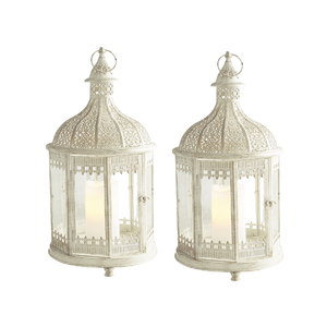European <b>White</b> Iron Wedding Candelabra Lantern Metal Candle Holders for Indoor Outdoor Home Hotel Decoration <b>Floor</b> <b>Vase</b> Function - Product Image 5