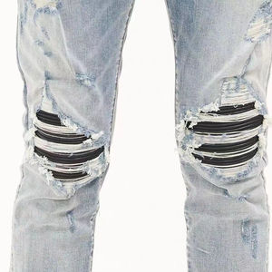 Pantalones Vaqueros para Hombre, Jeans Modernos, Estilo Urbano, Corte Ajustado, Elásticos, con Diseño Bordado, Jeans Rectos para Hombre - Product Image 4