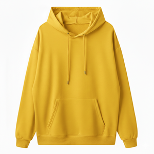 Sudadera con Capucha de Invierno para Hombre, Nueva Moda, Manga Larga, Informal, Color Sólido, con Bolsillo, Tejido Fino, 100% Algodón, Corte Holgado - Product Image 6