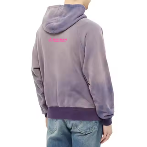 Plus haute qualité kangourou poche Logo imprimé sweats à capuche saison d'hiver à capuche Vintage pierre lavé français Terry sweats à capuche pour hommes - Product Image 6