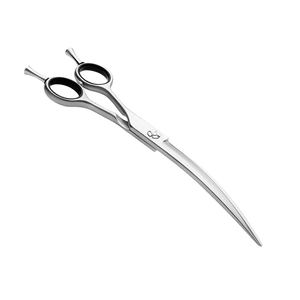 Silencieux allemand acier ciseaux de toilettage pour animaux de compagnie avec Double sonnerie repos ciseaux de toilettage de cheveux lame tranchante incurvée meilleur - Product Image 1