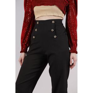 Pantalones Holgados para Mujer con Botones Decorativos y Bolsillos en Forma de L - Venta al por Mayor - Product Image 6