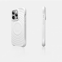 Coque arrière de protection antichoc ultra-fine en TPU magnétique de luxe avec motif vague 3D en relief pour 16 Promax 16 Plus 15 14 13