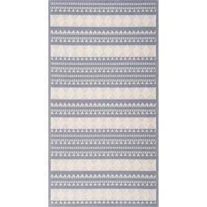 Tapis vintage gris 100% coton lavable antidérapant Ensemble de tapis 60x180cm pour salon chambre cuisine - Product Image 1