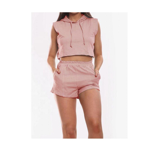 Conjunto de pantalones de chándal de dos piezas personalizados, sudadera de mujer, chándal corto para correr, conjunto de 2 piezas para mujer - Product Image 4